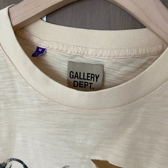 Gallery Dept Ripped Beige Sleeveless T-Shirt - Picture 3 of 8